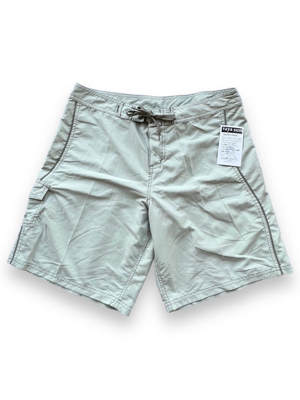 RAYA Sun Men’s Swim Trunks Sage Green Size Large